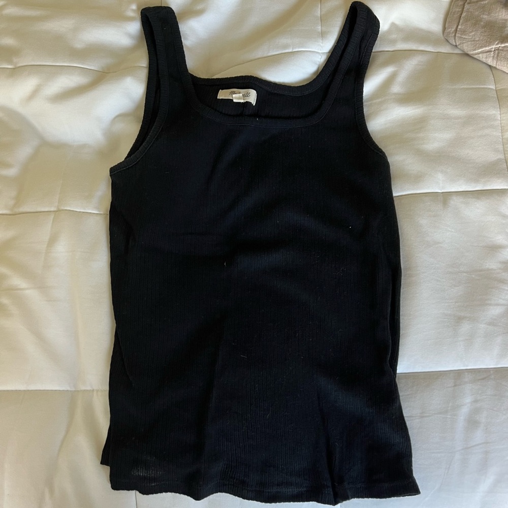 Madewell Black Ribbed Tank top